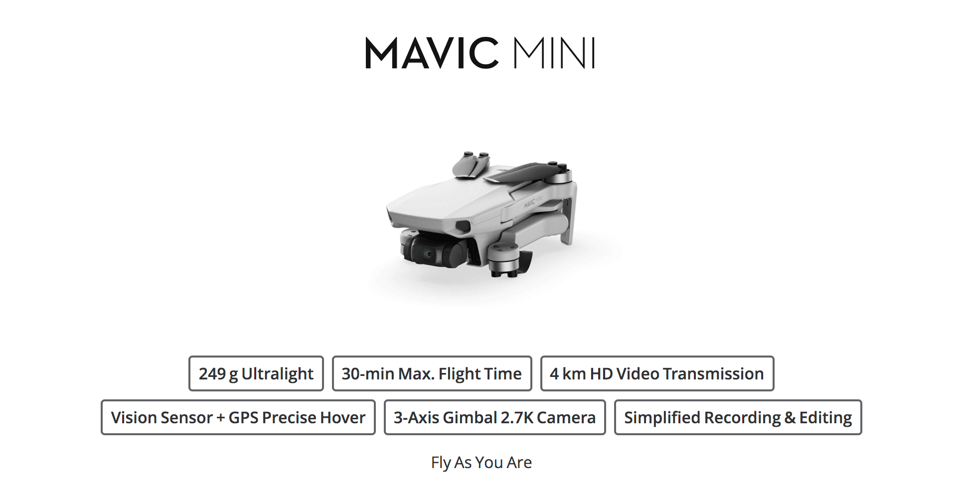 Mavic Mini - Specifications - DJI